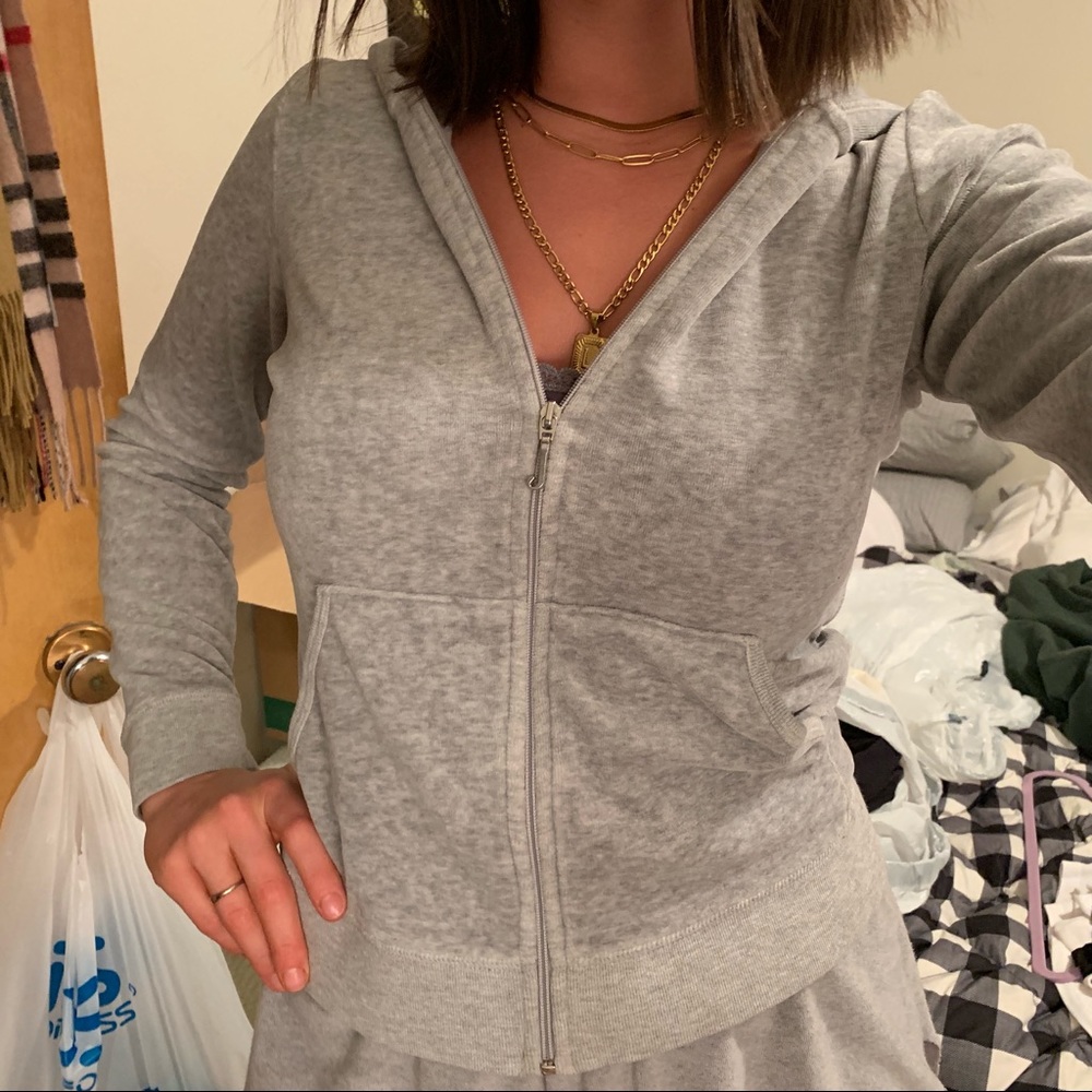 Grey Juicy Coture Stylish Zip Up Jacket